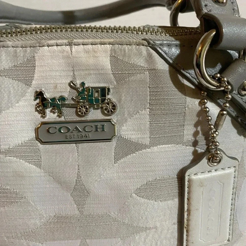 Coach grey nylon satchel handbag - Picture 6 of 8